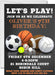 Sports Birthday Party Invitations