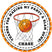Sports basketball birthday sticker with hoop design and custom text