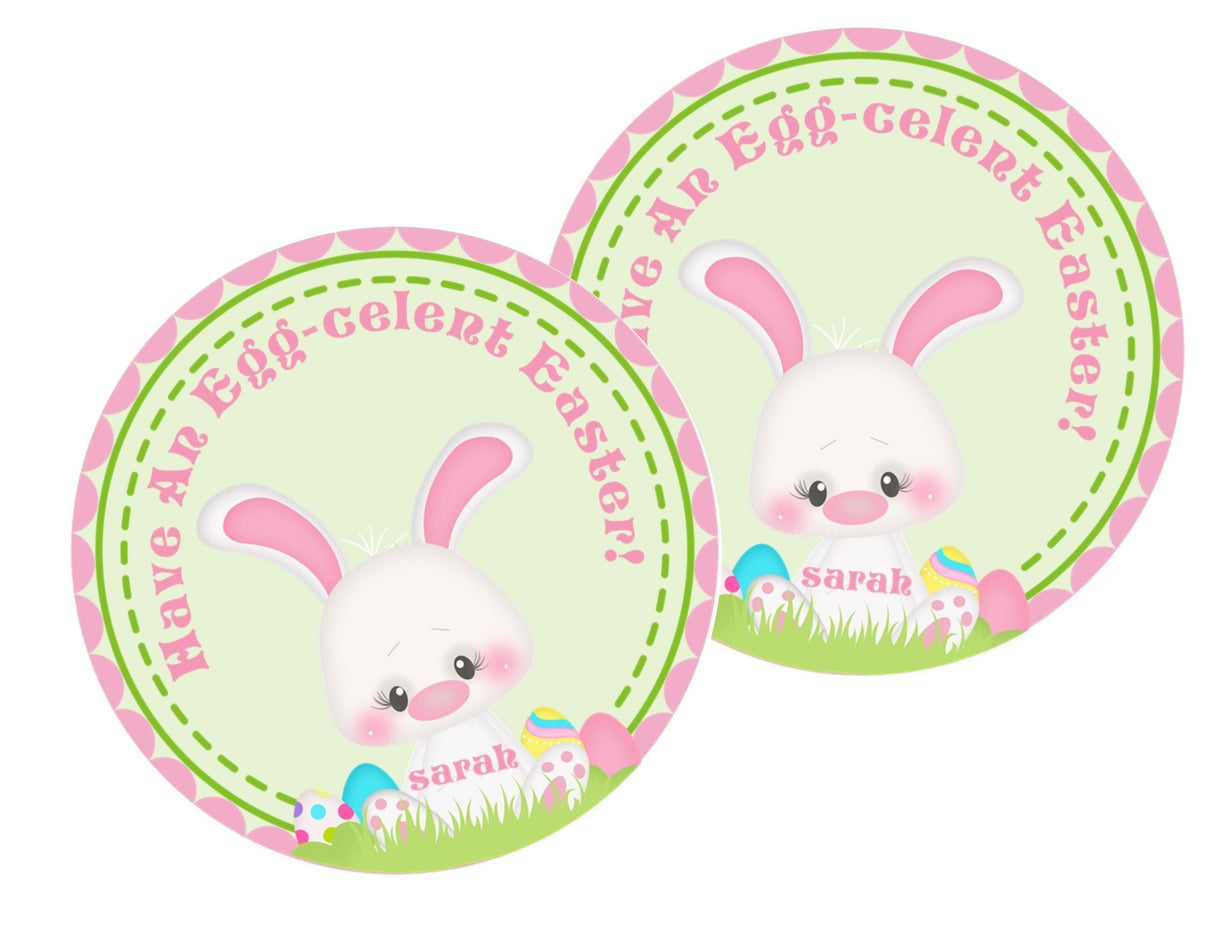 Spring bunny Easter favor sticker
