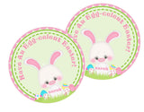 Spring bunny Easter favor sticker