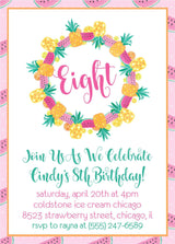 Summer Fruit Birthday Party Invitations