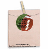 Superbowl party sticker label favor