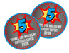 Superhero Birthday Party Stickers Or Favor Tags