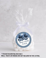 Sweet 16 masquerade mask sticker in blue