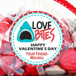 Teal shark Love Bites Valentine sticker personalized