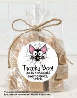 “Thanks Boo” Halloween baby shower sticker