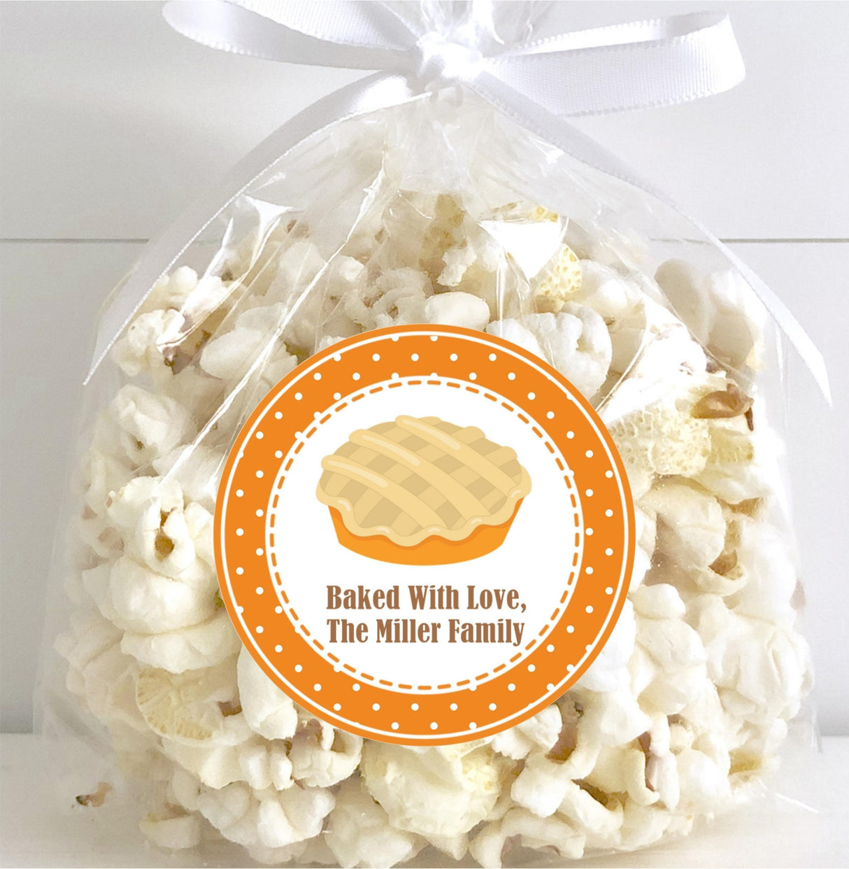 Thanksgiving pie packaging sticker design