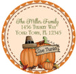 Thanksgiving themed personalized address label sticker
