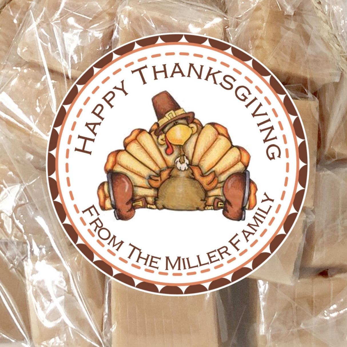Thanksgiving turkey sticker design