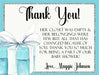 Tiffany Baby Shower Thank You Cards