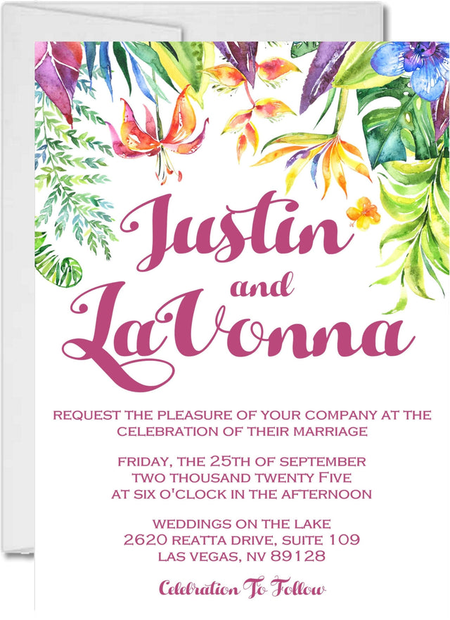 Tropical Wedding Invitations