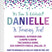 Turquoise, Blue And Purple Confetti Birthday Party Invitations