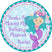 Turquoise purple mermaid birthday stickers