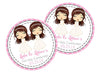 Twin Girls First Communion Stickers Or Favor Tags