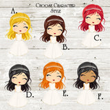 Twin Girls First Communion Stickers