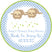 Twin sloth baby shower stickers with sleeping sloths and moon stars design