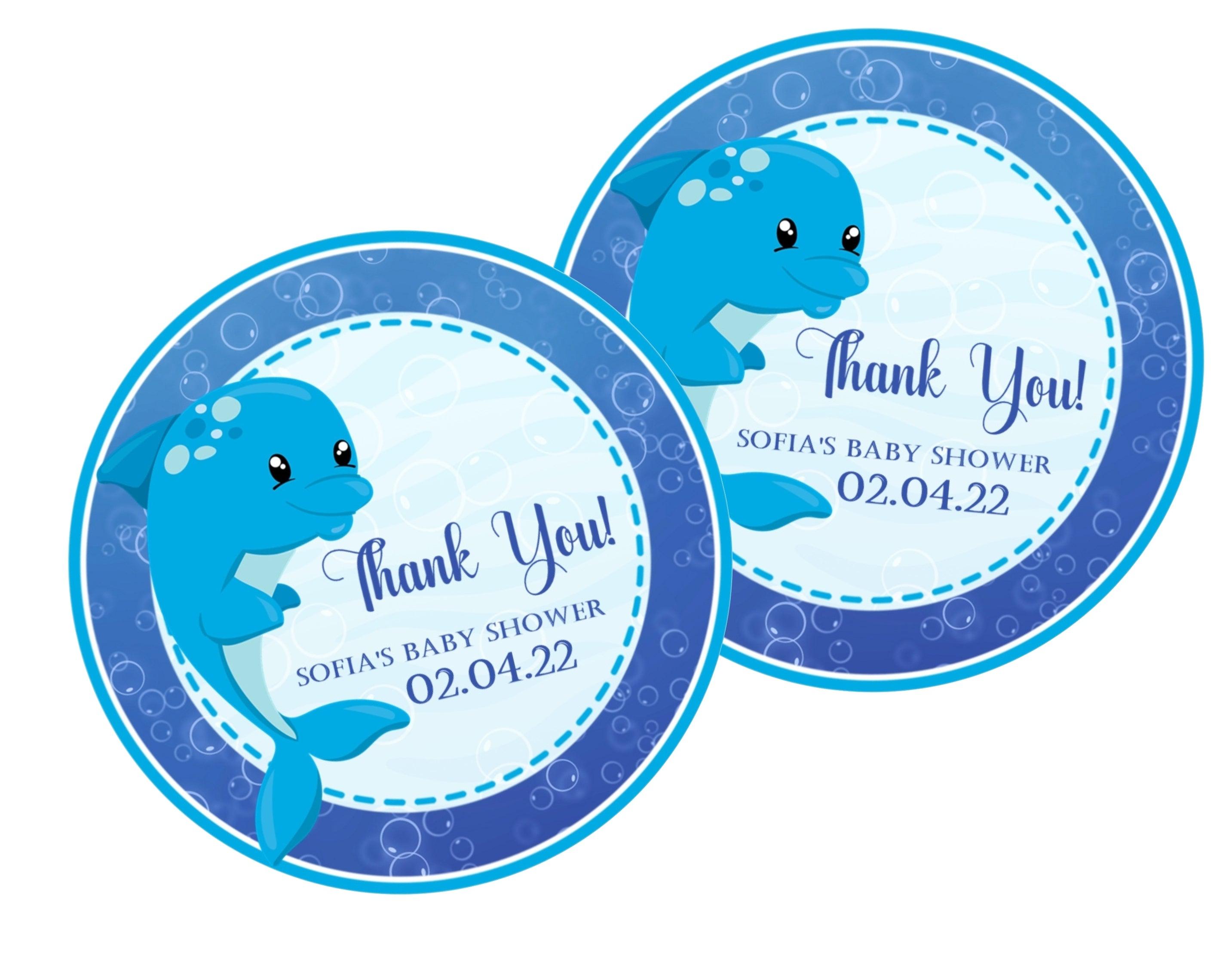 Under The Sea Baby Shower Stickers Or Favor Tags