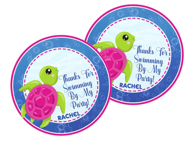 Under The Sea Birthday Party Stickers or Favor Tags