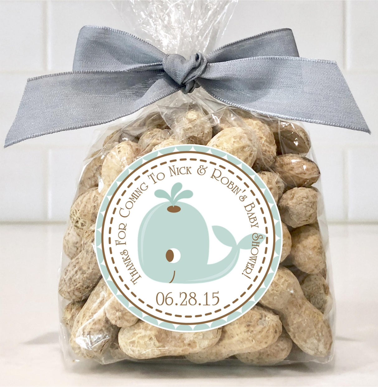 Under the sea baby shower sticker design