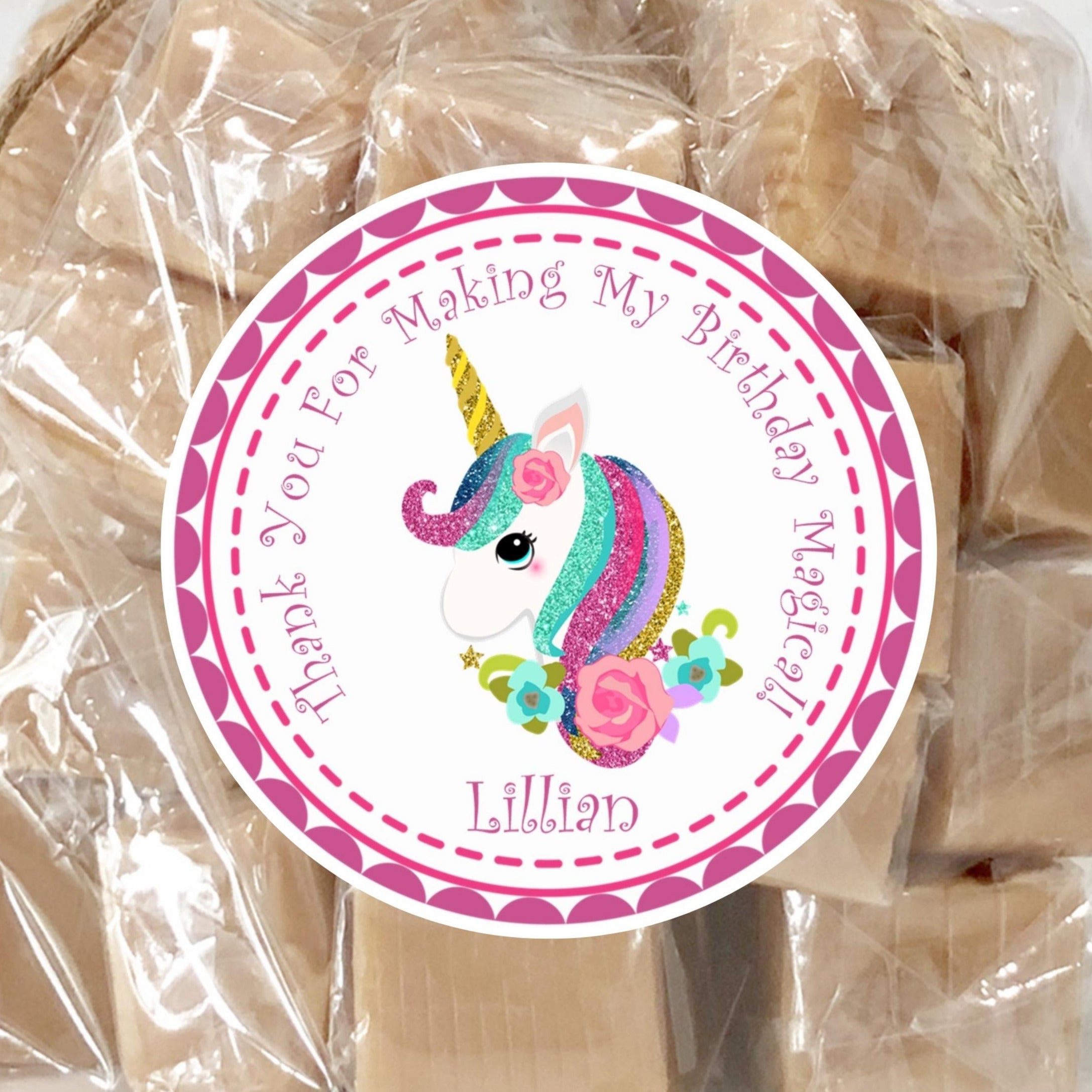 Unicorn Birthday Party Stickers