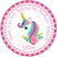 Unicorn birthday sticker glitter floral unicorn design