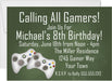 Video Game Birthday Party Invitations