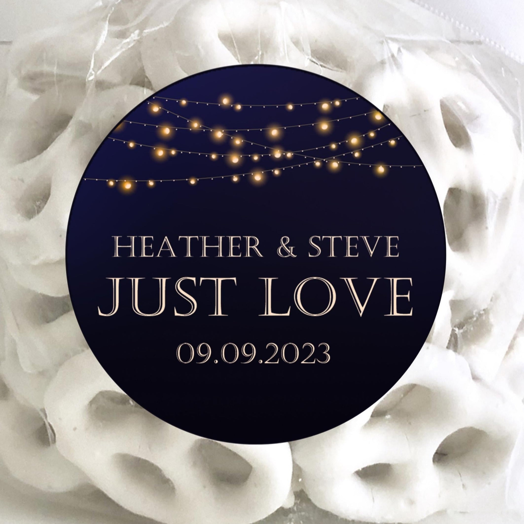 Navy Bistro Light Wedding Stickers (Copy)