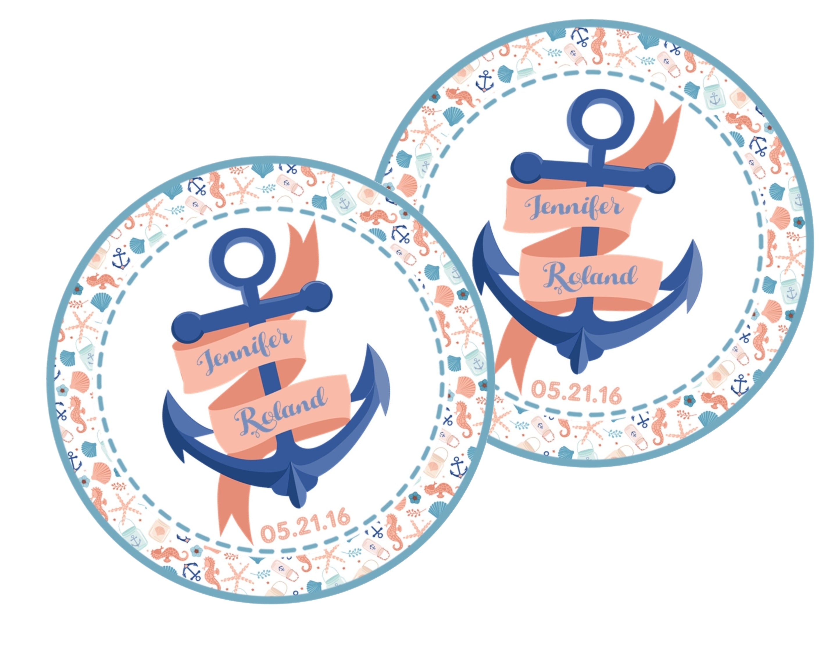 Nautical Wedding Stickers