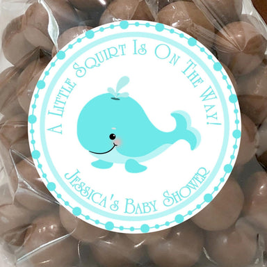 Whale Baby Shower Stickers