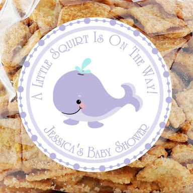 Whale Baby Shower Stickers