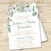 White Orchid First Communion Invitations