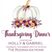 White background Thanksgiving dinner invitation with burgundy floral pumpkin