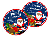 Winter holiday Santa gift sticker