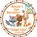 Woodlands Birthday Party Stickers Or Favor Tags