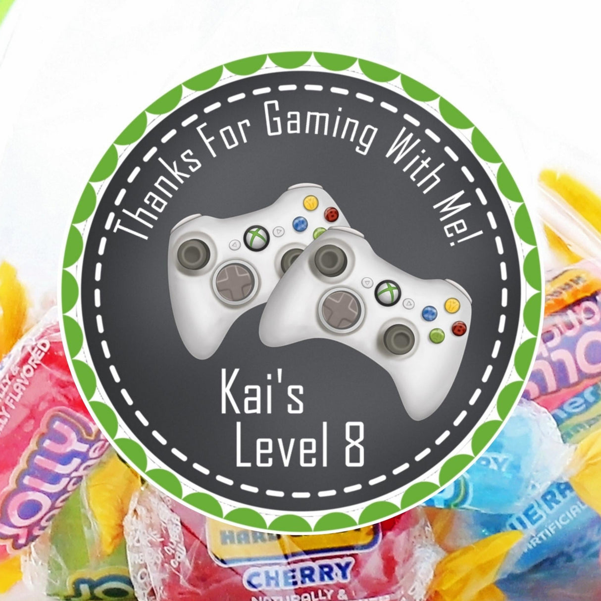 Xbox gamer birthday sticker with age