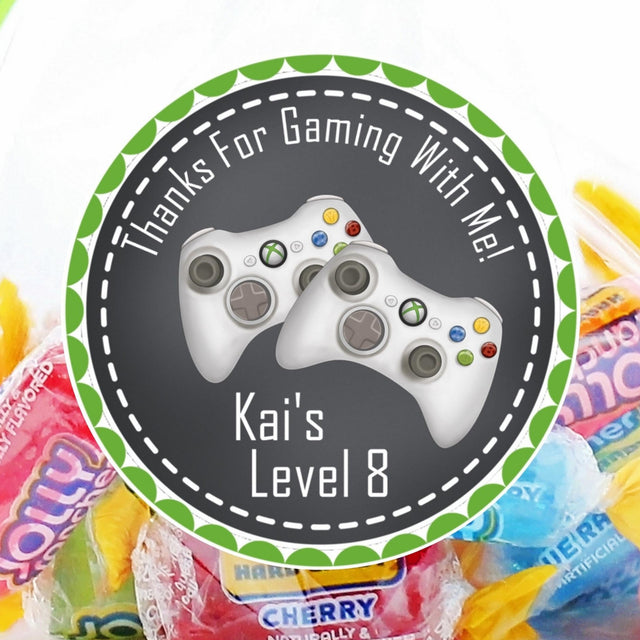 Xbox gamer birthday sticker with age