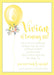 Yellow Balloon Birthday Party Invitations