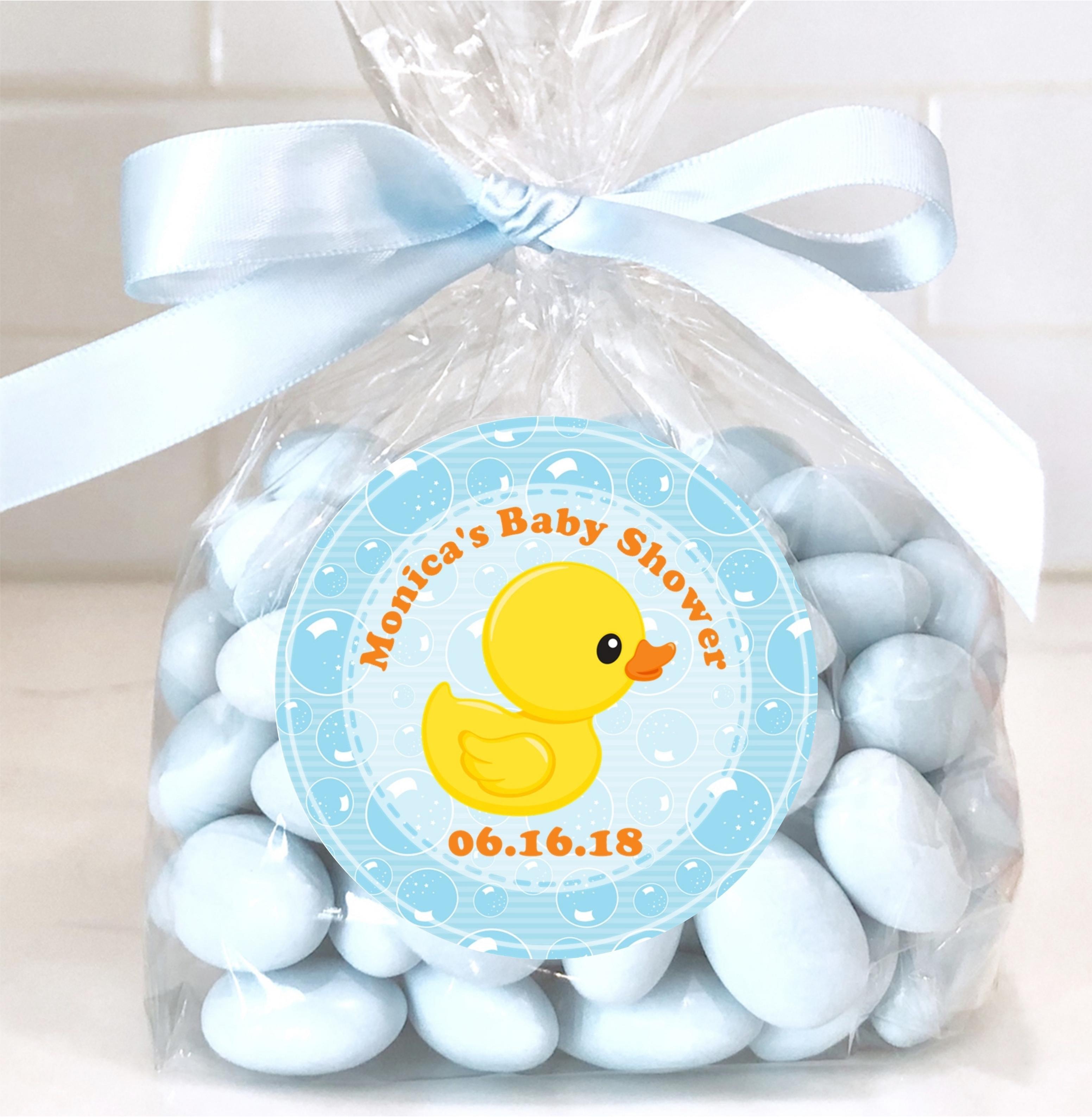 Yellow Duck Baby Shower Stickers Or Favor Tags