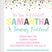 Yellow, Mint And Pink Confetti Birthday Party Invitations