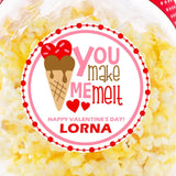 You Make Me Melt Valentine sticker