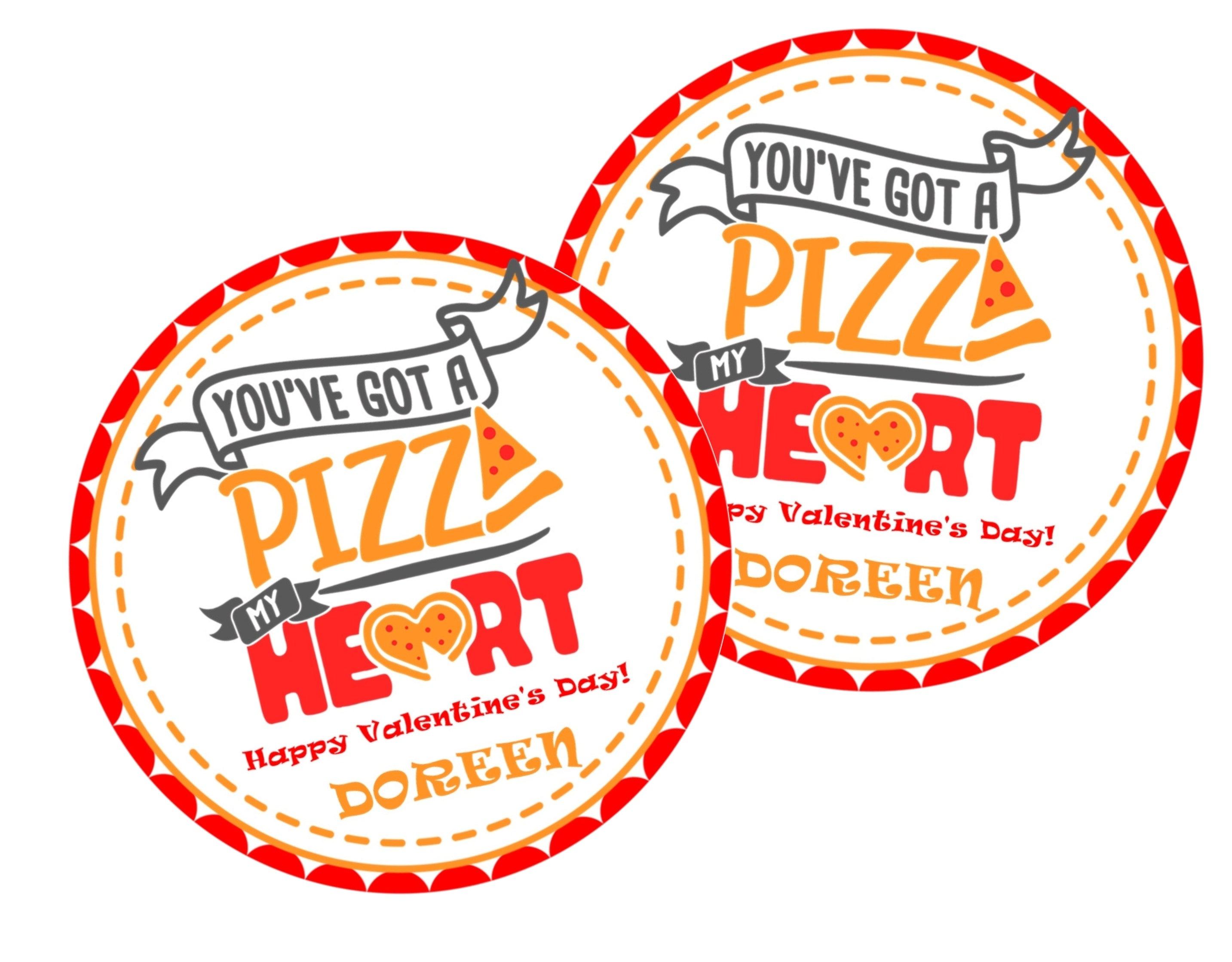 You've Got A Pizza My Heart Valentine's Day Stickers