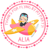 Airplane Birthday Stickers