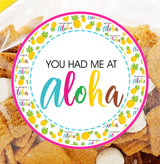 aloha pineapple birthday sticker design