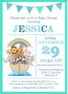 animal ark baby shower invitations boutique storybook theme