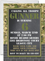 army birthday party invitations camouflage military design