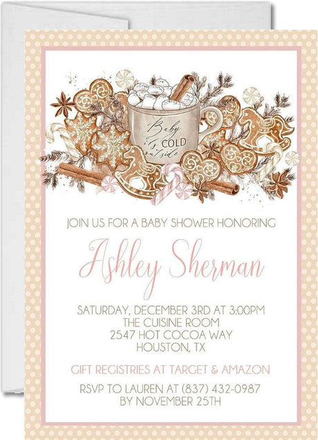 baby its cold outside baby shower invitations neutral winter design