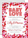baby love baby shower invitations pink watercolor theme