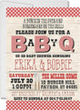 baby q baby shower invitations rustic bbq design