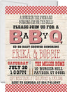 baby q baby shower invitations rustic bbq design