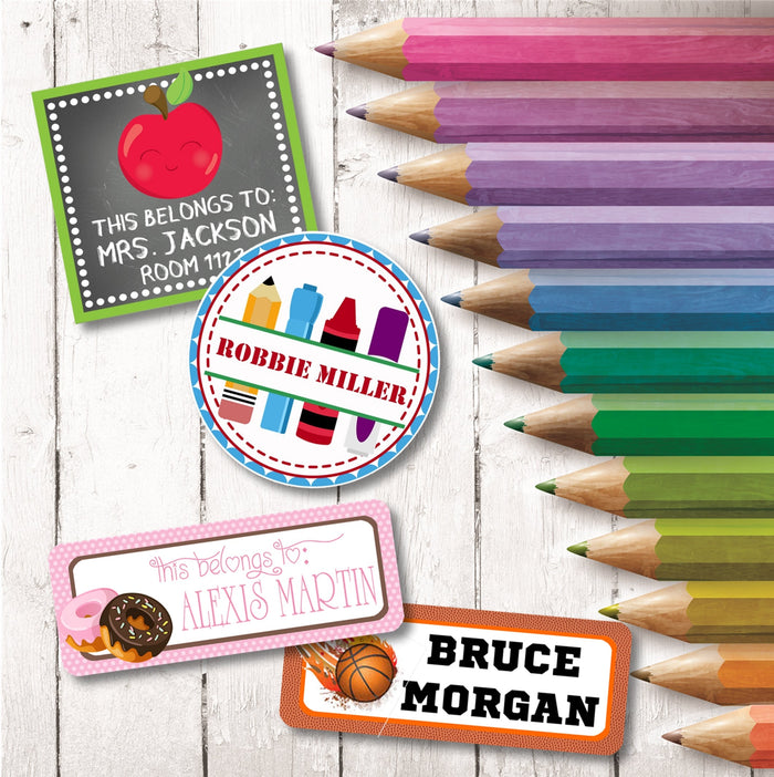 back to school name labels